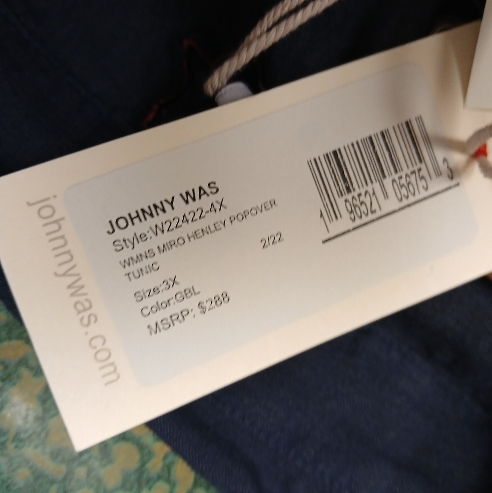 NWT Johnny Was Navy Blue Kimono Blouse - Picture 8 of 9